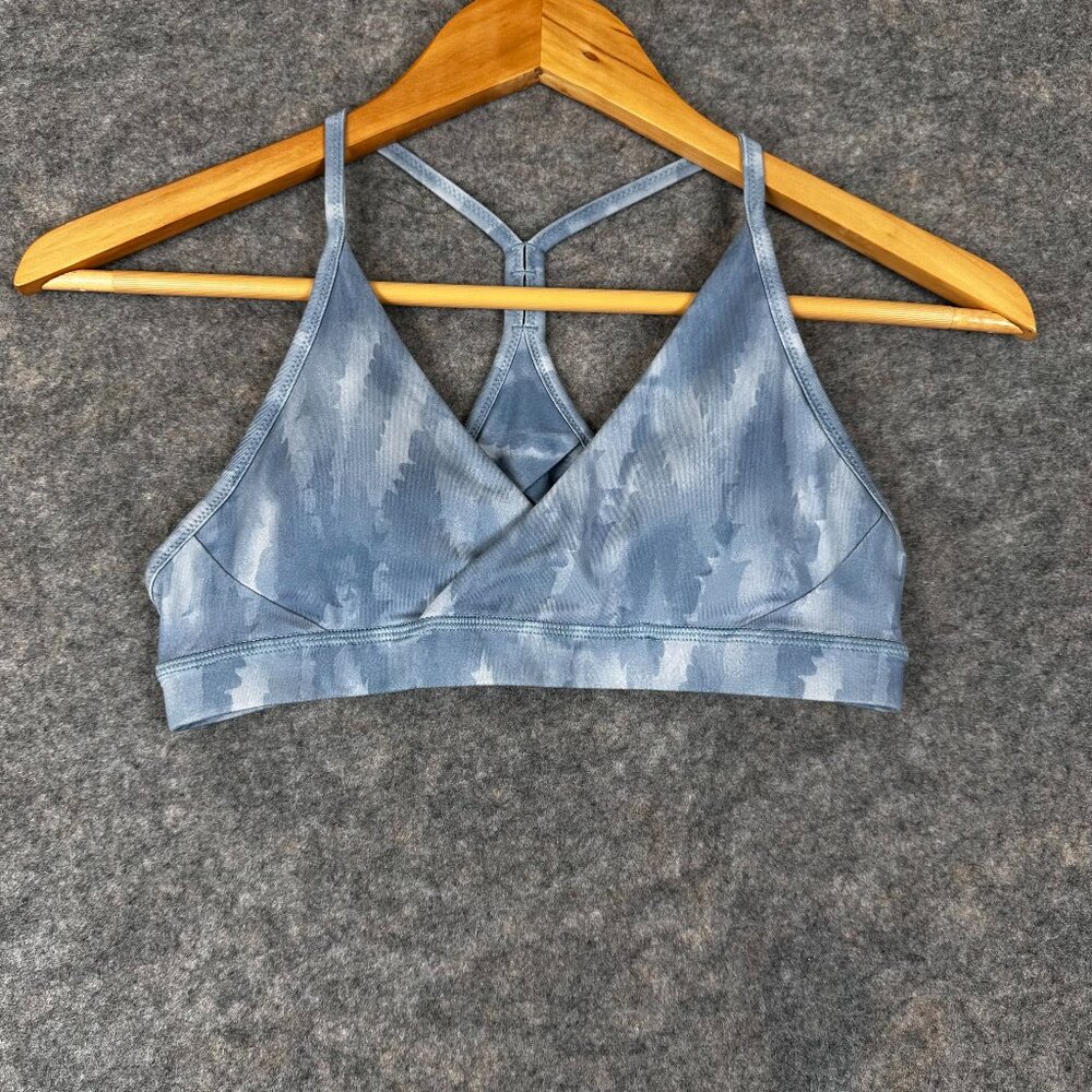 Patagonia Cross Beta Racer Back Blue Sports Bra Size Small